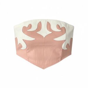 Kittenish Cream and Pink Corset Top